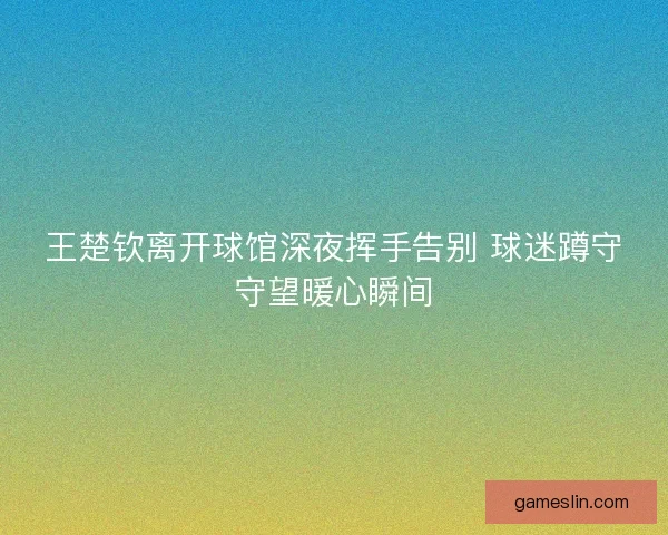 王楚钦离开球馆深夜挥手告别 球迷蹲守守望暖心瞬间 王楚钦离开球馆深夜挥手告别 球迷蹲守守望暖心瞬间
